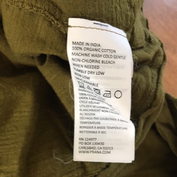 Prana, large, organic cotton, army green L - Picture 7 of 7